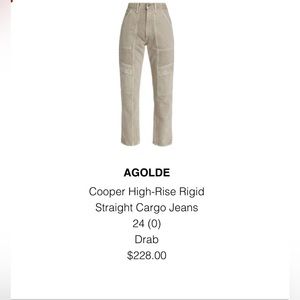 AGOLDE Cooper cargo pant size 24